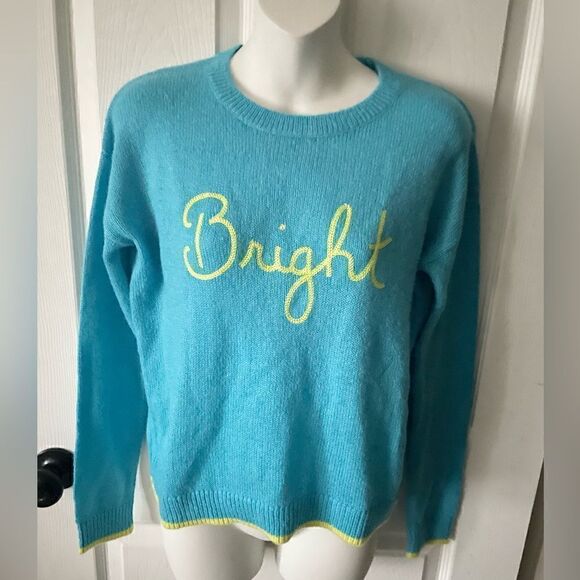 🆕 Women’s Lilly Pulitzer Charlton Sweater Turquoise Oasis Bright Chain stitch XS - Picture 2 of 8